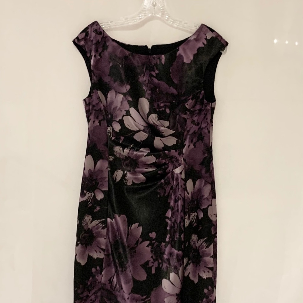 Connected Black/Purple Satin Dress